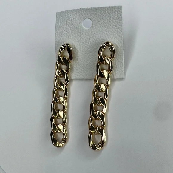 NWT Free people floating chain earring gold - Picture 2 of 3